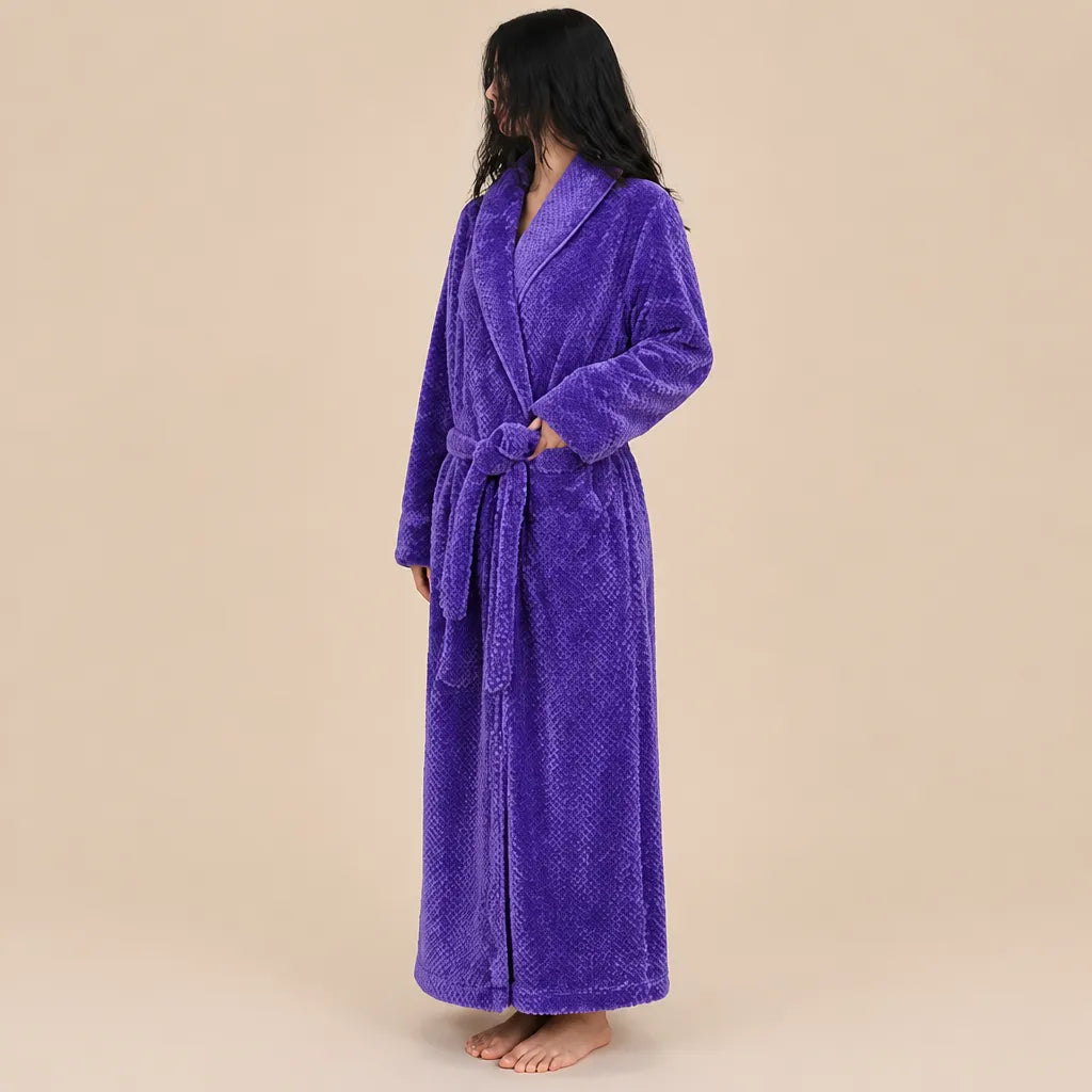 La boutique du peignoir Peignoir Long Femme - en Polaire Épaisse, Violet