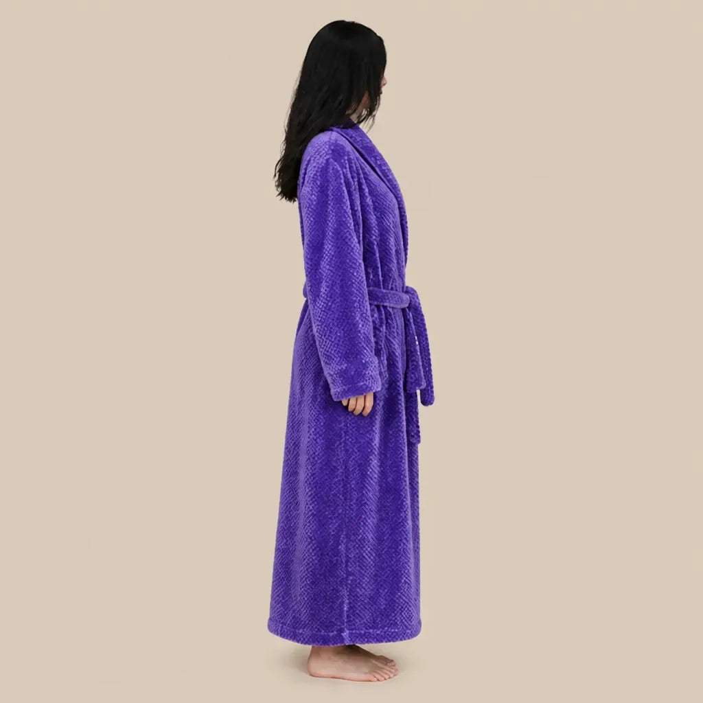La boutique du peignoir Peignoir Long Femme - en Polaire Épaisse, Violet
