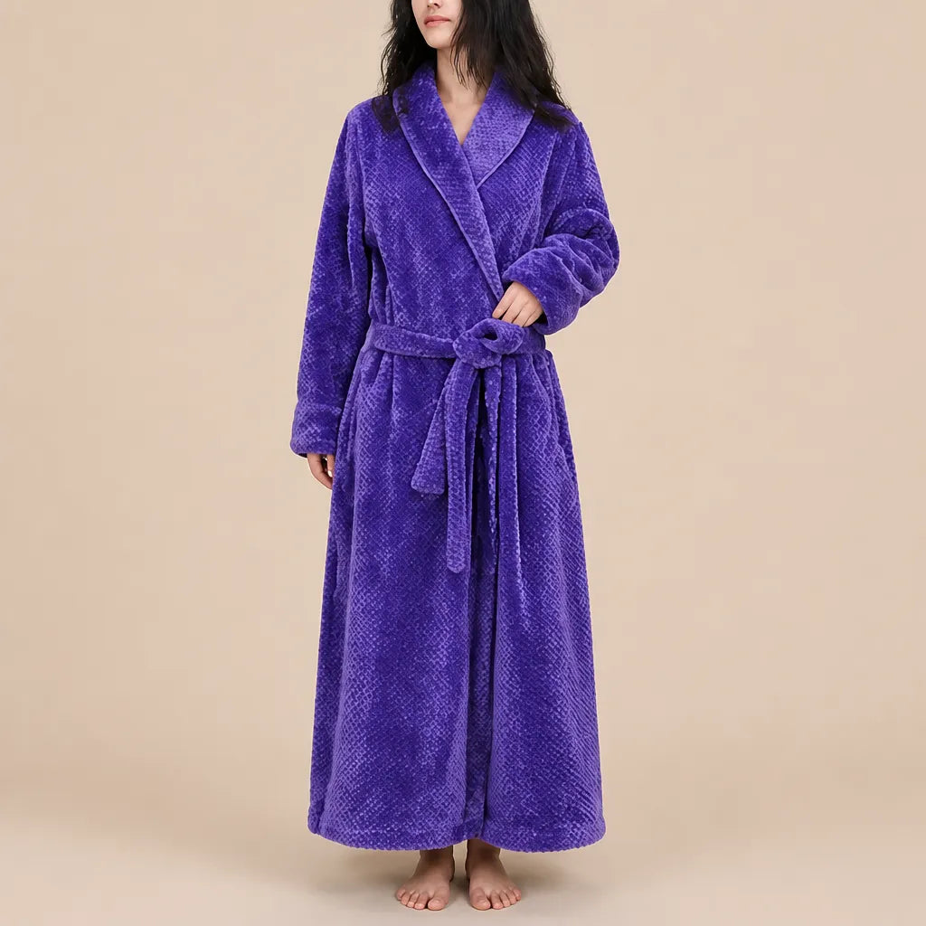 La boutique du peignoir Peignoir Long Femme - en Polaire Épaisse, Violet