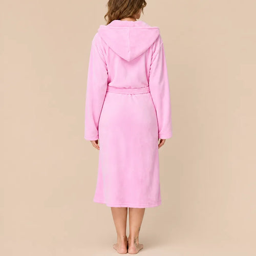 La boutique du peignoir Peignoir Capuche Femme - Long en Polaire, Rose