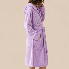 La boutique du peignoir Peignoir de Bain Femme - Microfibre à Capuche, Parme