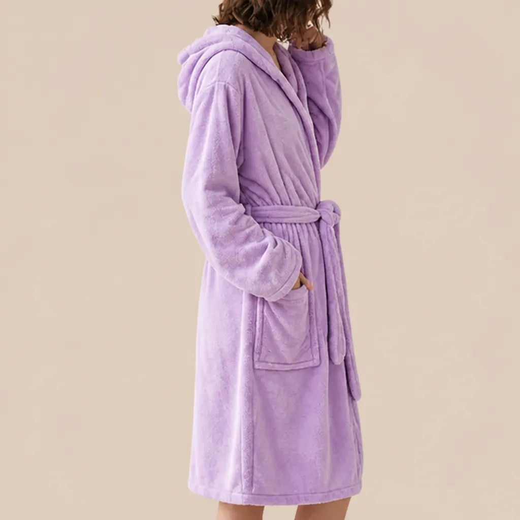 La boutique du peignoir Peignoir de Bain Femme - Microfibre à Capuche, Parme