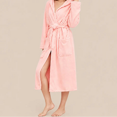 La boutique du peignoir Peignoir de Bain Femme - Microfibre à Capuche, Rose Saumon