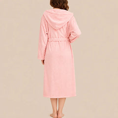 La boutique du peignoir Peignoir de Bain Femme - Microfibre à Capuche, Rose Saumon