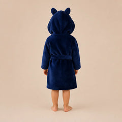 La boutique du peignoir Peignoir Enfant - Polaire à Capuche Ourson, Bleu Marine