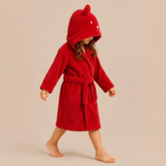 La boutique du peignoir Peignoir Enfant - Polaire à Capuche Ourson, Rouge