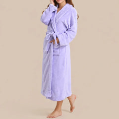 La boutique du peignoir Peignoir Femme Polaire - Long à Col Châle, Parme