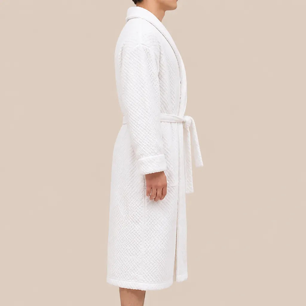 La boutique du peignoir Peignoir Homme Polaire - Long Épais, Blanc