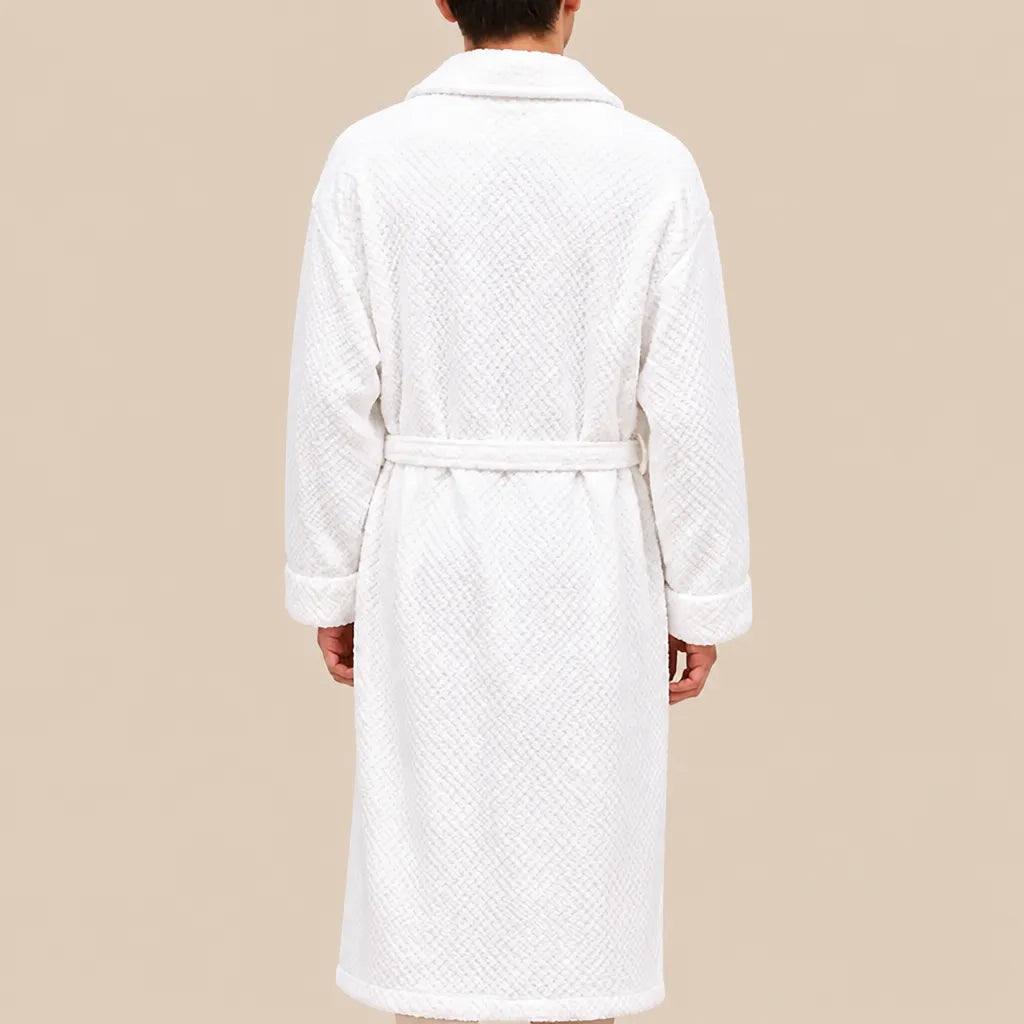 La boutique du peignoir Peignoir Homme Polaire - Long Épais, Blanc
