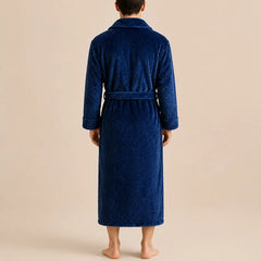 La boutique du peignoir Peignoir Homme Polaire - Long Épais, Bleu Marine