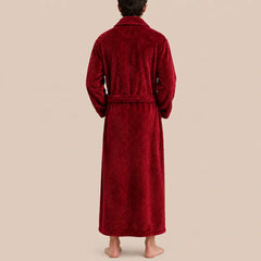 La boutique du peignoir Peignoir Homme Polaire - Long Épais, Bordeaux