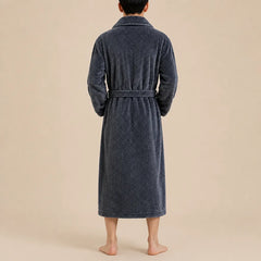 La boutique du peignoir Peignoir Homme Polaire - Long Épais, Gris Anthracite