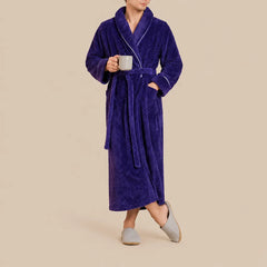 La boutique du peignoir Peignoir Homme Polaire - Long Gaufré, Violet