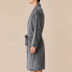 La boutique du peignoir Peignoir Homme Polaire - Mi-Long, Gris