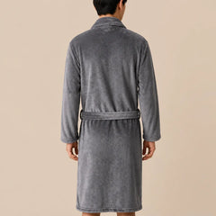 La boutique du peignoir Peignoir Homme Polaire - Mi-Long, Gris