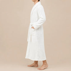 La boutique du peignoir Peignoir Homme Polaire - Velours Col Châle, Blanc