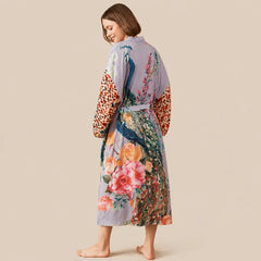 La boutique du peignoir Peignoir Kimono Femme - Voile de Plage à Paon, Lilas