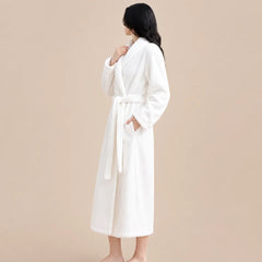 La boutique du peignoir Peignoir Long Femme - en Polaire Épaisse, Blanc