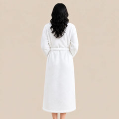 La boutique du peignoir Peignoir Long Femme - en Polaire Épaisse, Blanc