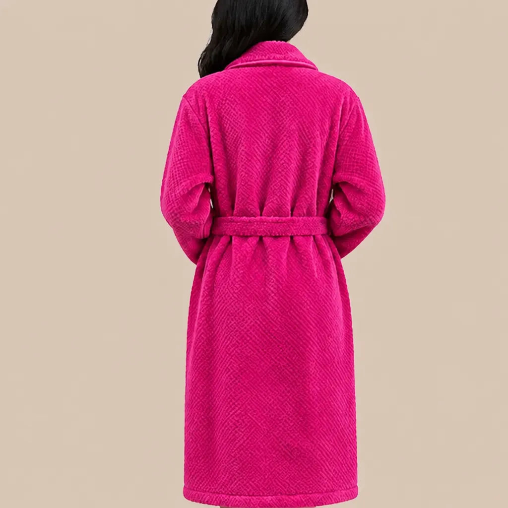 La boutique du peignoir Peignoir Long Femme - en Polaire Épaisse, Fuchsia