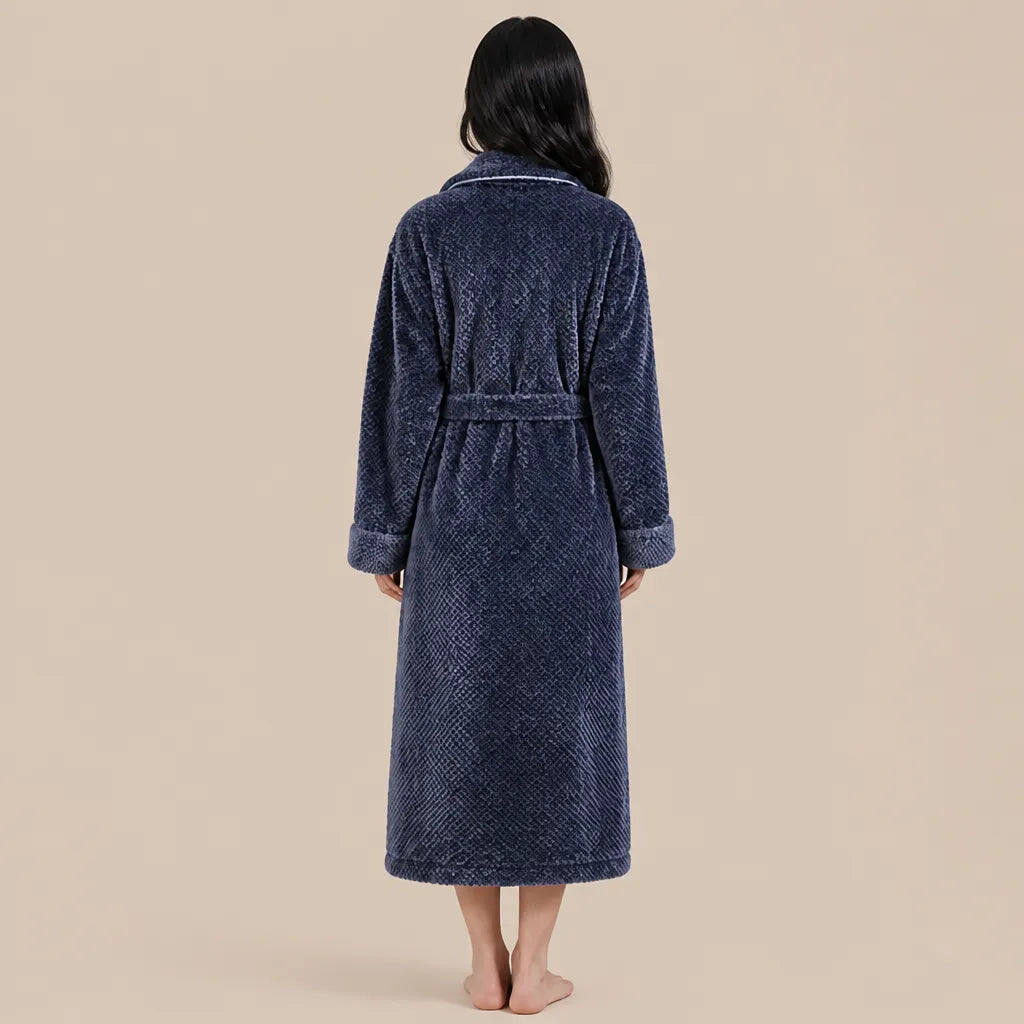 La boutique du peignoir Peignoir Long Femme - en Polaire Épaisse, Gris Anthracite
