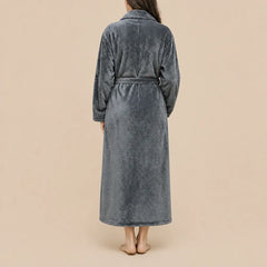 La boutique du peignoir Peignoir Velours Femme - Col Châle, Gris
